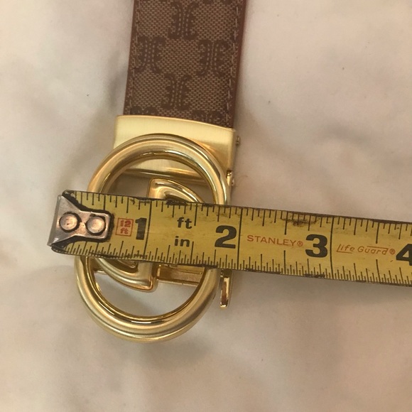 Itiezy fashionable tan belt with gold G buckle. NWOT - Picture 16 of 16